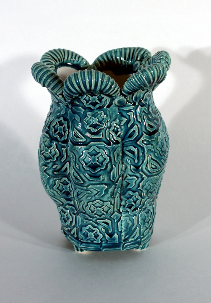 Blue Patterned Vase