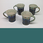 Four Blue Cups