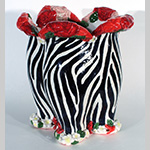 Zebra & Roses Vase