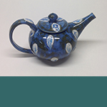 Blue Drip Teapot